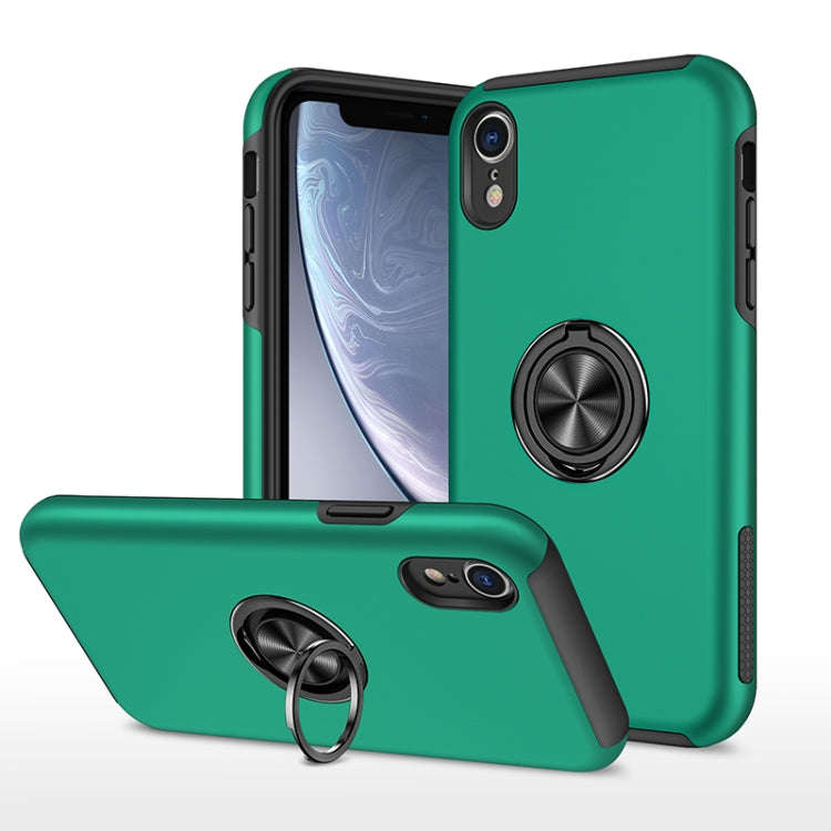 PC + TPU Shockproof Magnetic Protective Case with Invisible Ring Holder, For iPhone 6, For iPhone...
