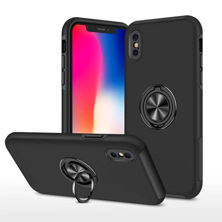 PC + TPU Shockproof Magnetic Protective Case with Invisible Ring Holder, For iPhone 6, For iPhone...