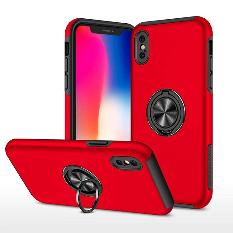 PC + TPU Shockproof Magnetic Protective Case with Invisible Ring Holder, For iPhone 6, For iPhone...