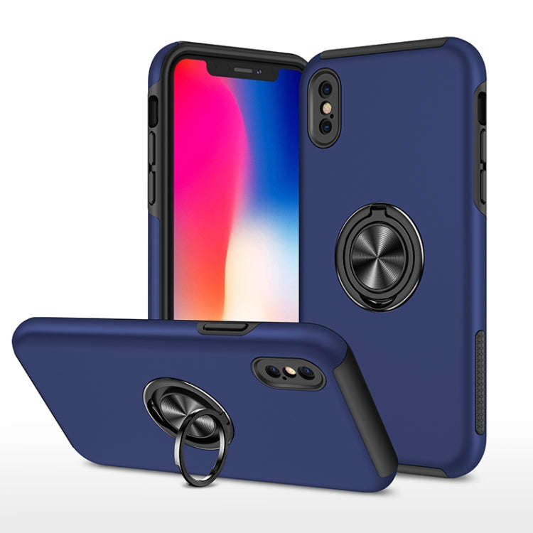PC + TPU Shockproof Magnetic Protective Case with Invisible Ring Holder, For iPhone 6, For iPhone...