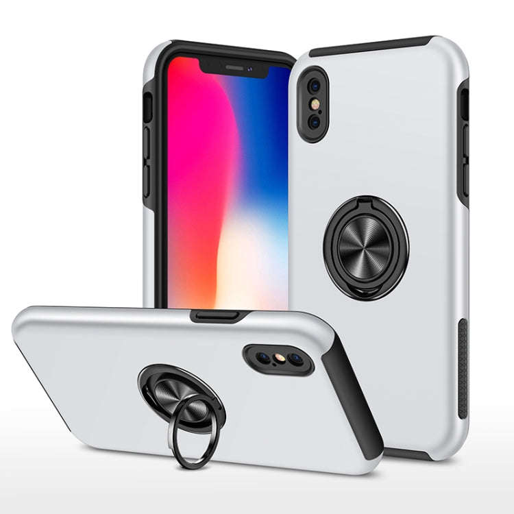 PC + TPU Shockproof Magnetic Protective Case with Invisible Ring Holder, For iPhone 6, For iPhone...