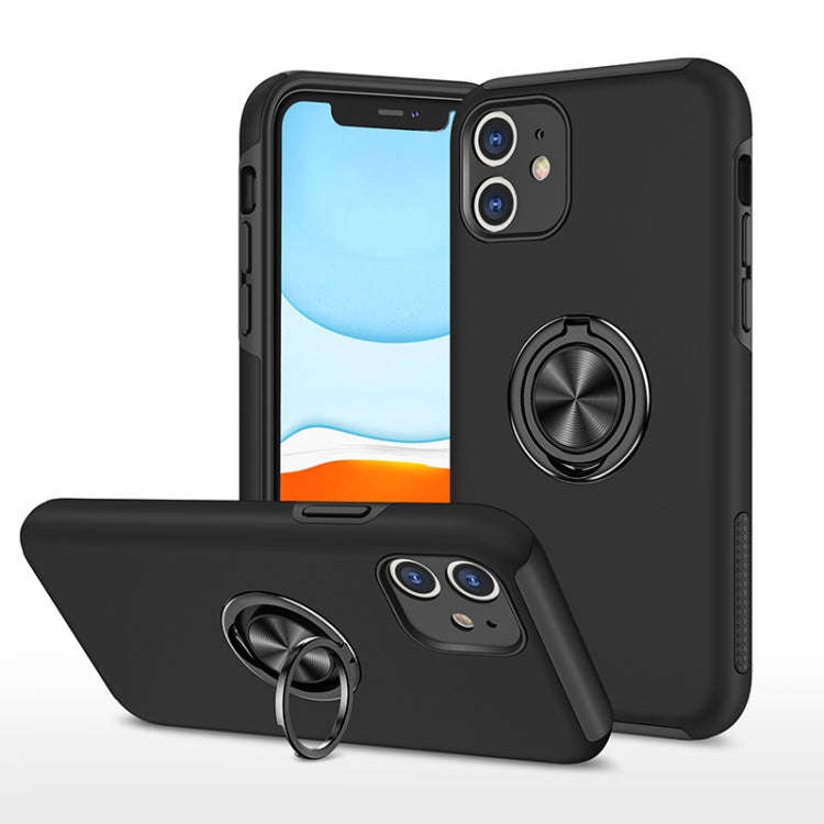 PC + TPU Shockproof Magnetic Protective Case with Invisible Ring Holder, For iPhone 6, For iPhone...