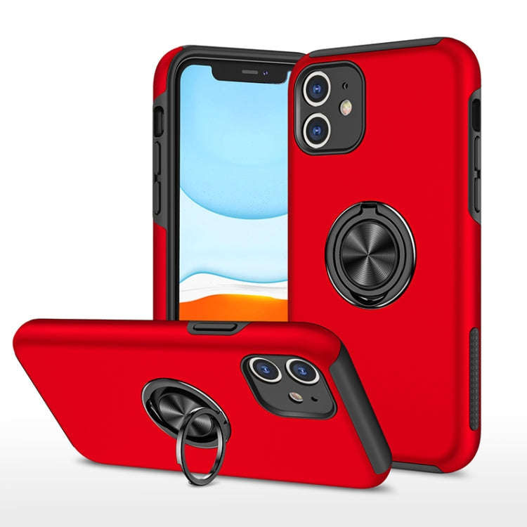 PC + TPU Shockproof Magnetic Protective Case with Invisible Ring Holder, For iPhone 6, For iPhone...