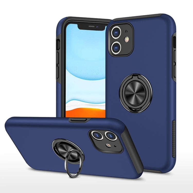 PC + TPU Shockproof Magnetic Protective Case with Invisible Ring Holder, For iPhone 6, For iPhone...