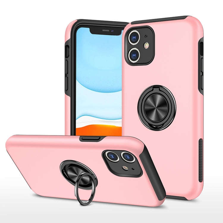 PC + TPU Shockproof Magnetic Protective Case with Invisible Ring Holder, For iPhone 6, For iPhone...