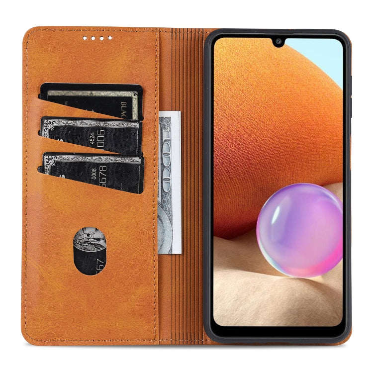 For Samsung Galaxy A32 5G AZNS Magnetic Calf Texture Horizontal Flip Leather Case with Card Slots...