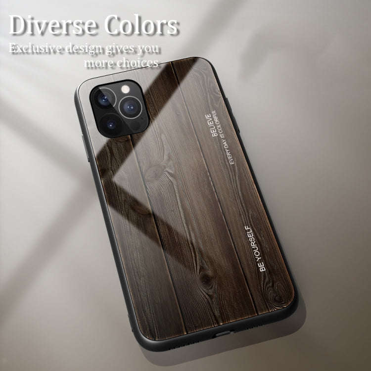 Wood Grain Tempered Glass + TPU Shockproof Case, For iPhone 12 mini, For iPhone 12 / 12 Pro, For ...