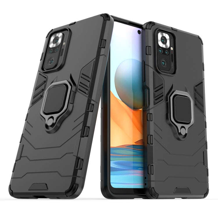 PC + TPU Shockproof Protective Case with Magnetic Ring Holder, For Xiaomi Redmi Note 10 Pro, For ...