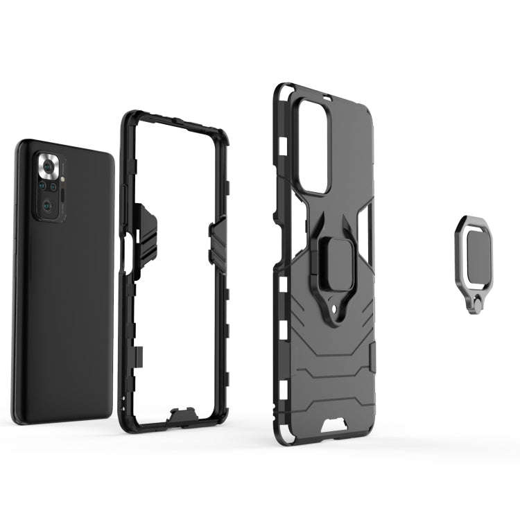 PC + TPU Shockproof Protective Case with Magnetic Ring Holder, For Xiaomi Redmi Note 10 Pro, For ...