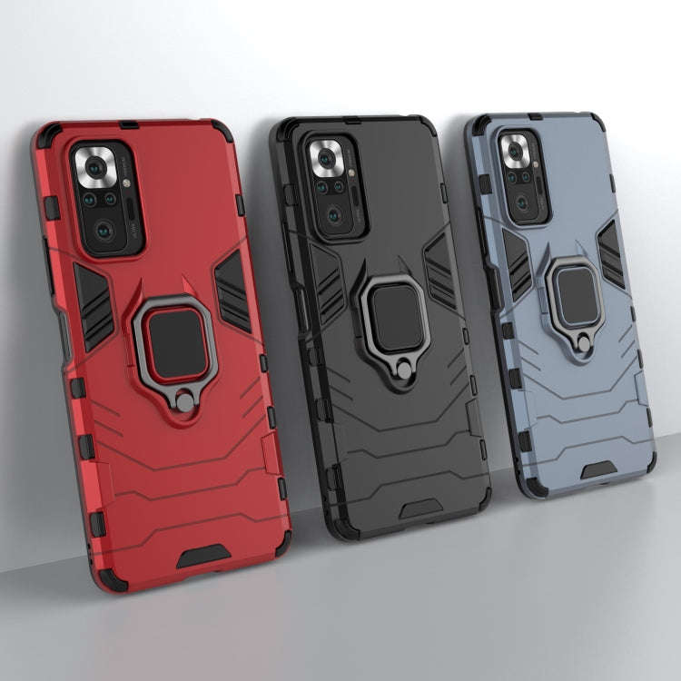 PC + TPU Shockproof Protective Case with Magnetic Ring Holder, For Xiaomi Redmi Note 10 Pro, For ...