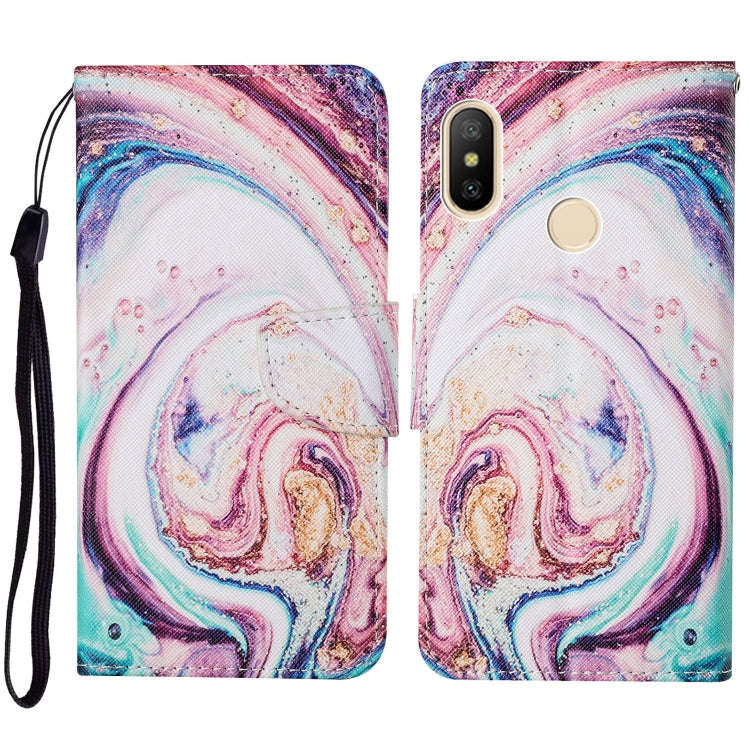 Colored Drawing Pattern Horizontal Flip Leather Case with Holder & Card Slots & Wallet & Lanyard,...