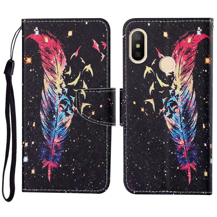 Colored Drawing Pattern Horizontal Flip Leather Case with Holder & Card Slots & Wallet & Lanyard,...