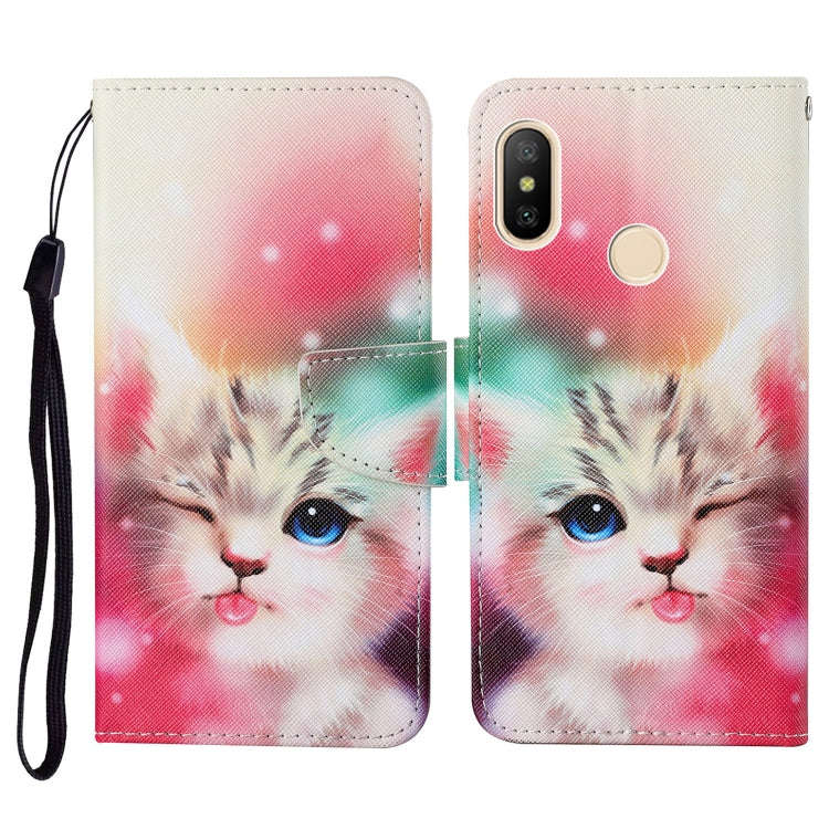 Colored Drawing Pattern Horizontal Flip Leather Case with Holder & Card Slots & Wallet & Lanyard,...