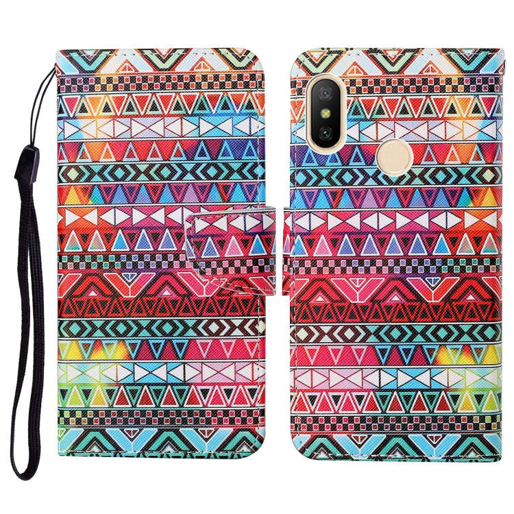 Colored Drawing Pattern Horizontal Flip Leather Case with Holder & Card Slots & Wallet & Lanyard,...