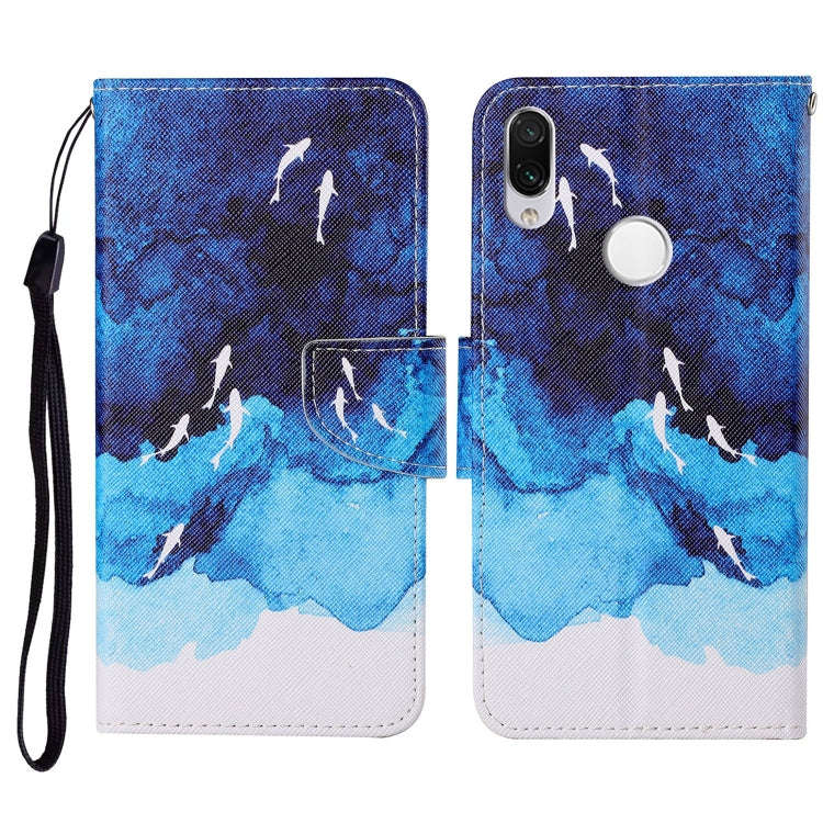 Colored Drawing Pattern Horizontal Flip Leather Case with Holder & Card Slots & Wallet & Lanyard,...
