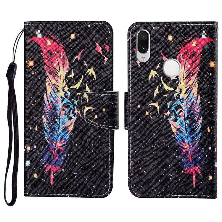Colored Drawing Pattern Horizontal Flip Leather Case with Holder & Card Slots & Wallet & Lanyard,...