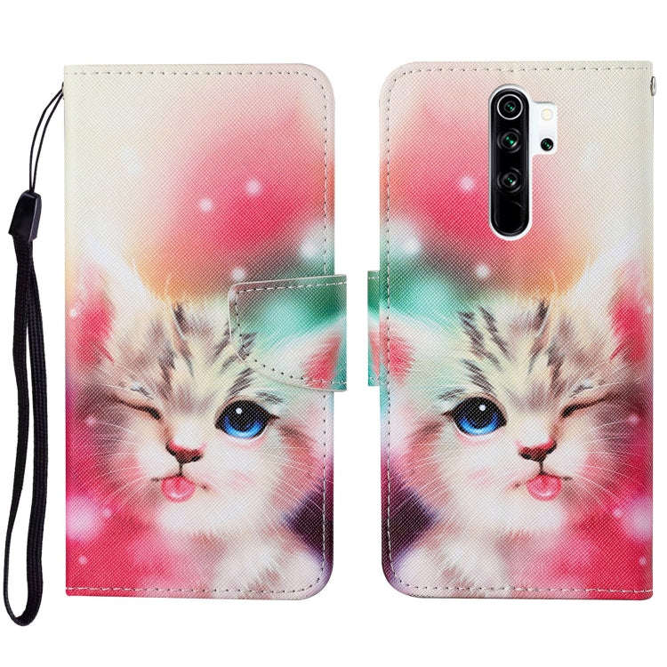 Colored Drawing Pattern Horizontal Flip Leather Case with Holder & Card Slots & Wallet & Lanyard,...