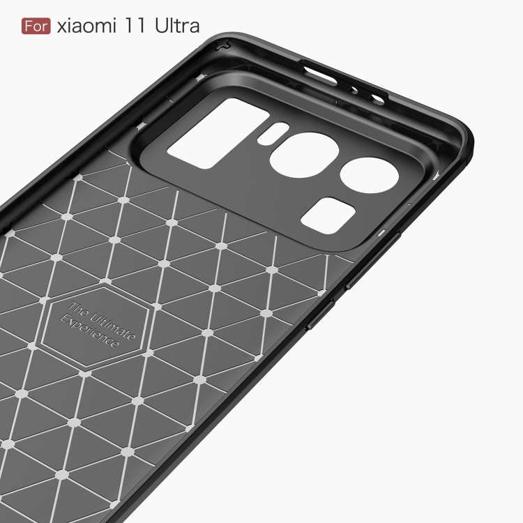 Brushed Texture Carbon Fiber TPU Case, For Xiaomi Mi 11 Ultra