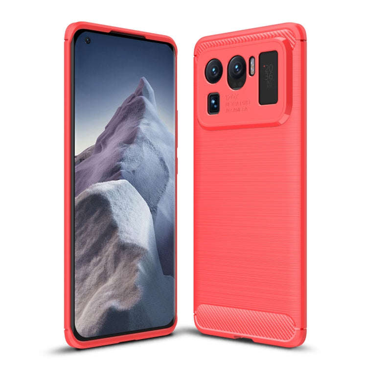 Brushed Texture Carbon Fiber TPU Case, For Xiaomi Mi 11 Ultra