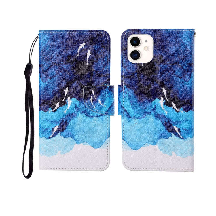Painted Pattern Horizontal Flip Leathe Case, For iPhone 11, For iPhone 11 Pro, For iPhone 11 Pro Max