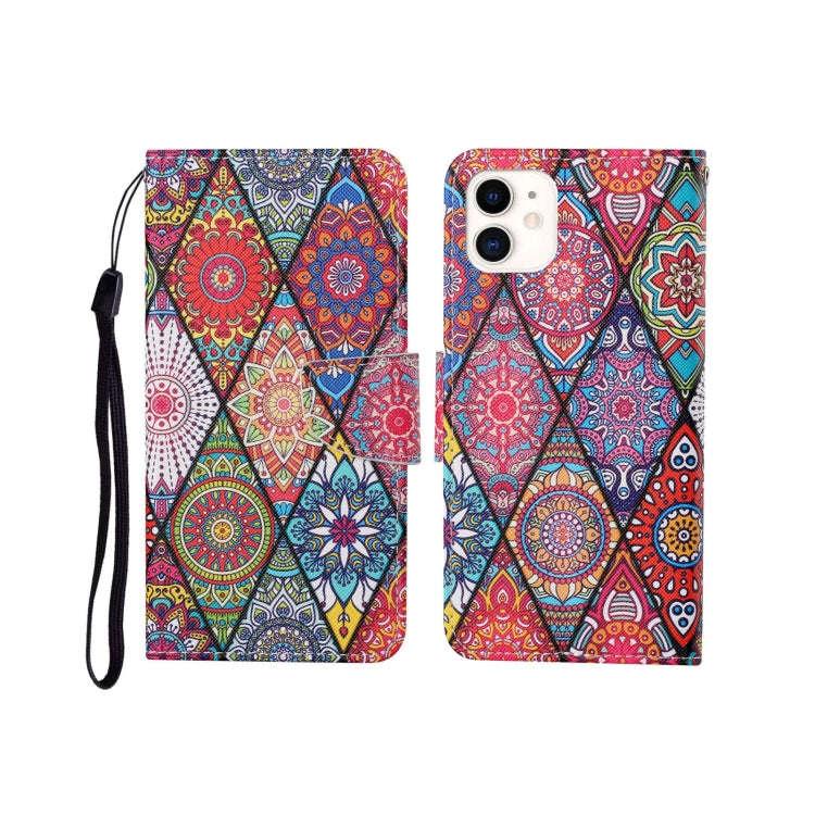 Painted Pattern Horizontal Flip Leathe Case, For iPhone 12 mini, For iPhone 12/12 Pro, For iPhone...