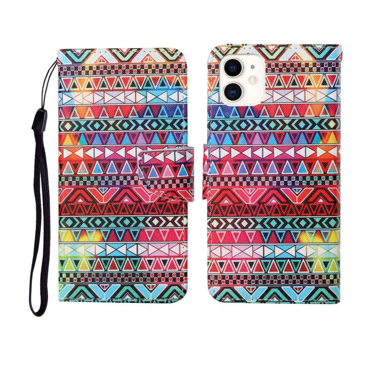 Painted Pattern Horizontal Flip Leathe Case, For iPhone 12 mini, For iPhone 12/12 Pro, For iPhone...