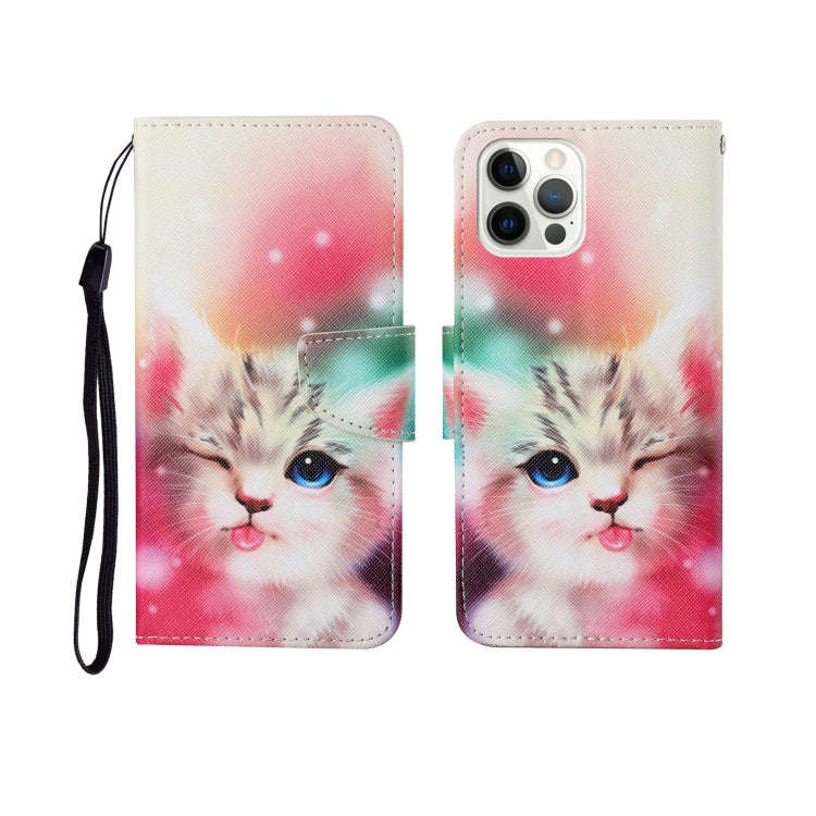 Painted Pattern Horizontal Flip Leathe Case, For iPhone 12 mini, For iPhone 12/12 Pro, For iPhone...