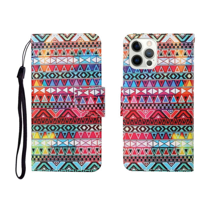 Painted Pattern Horizontal Flip Leathe Case, For iPhone 12 mini, For iPhone 12/12 Pro, For iPhone...