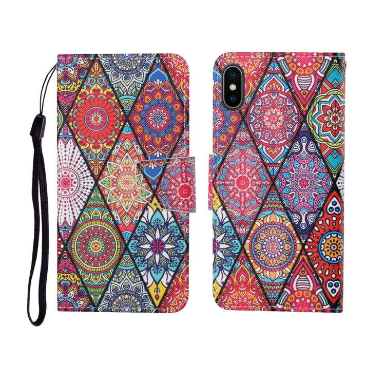 Painted Pattern Horizontal Flip Leathe Case, For iPhone SE (2020)/ 7 /8, For iPhone X, For iPhone XR