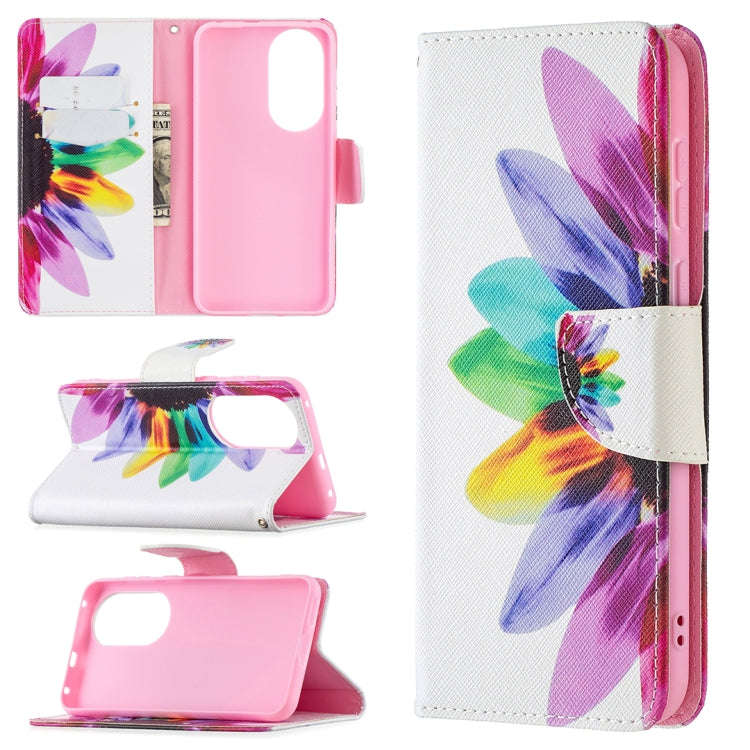 Colored Drawing Pattern Horizontal Flip Leather Case with Holder & Card Slots & Wallet, For Samsu...