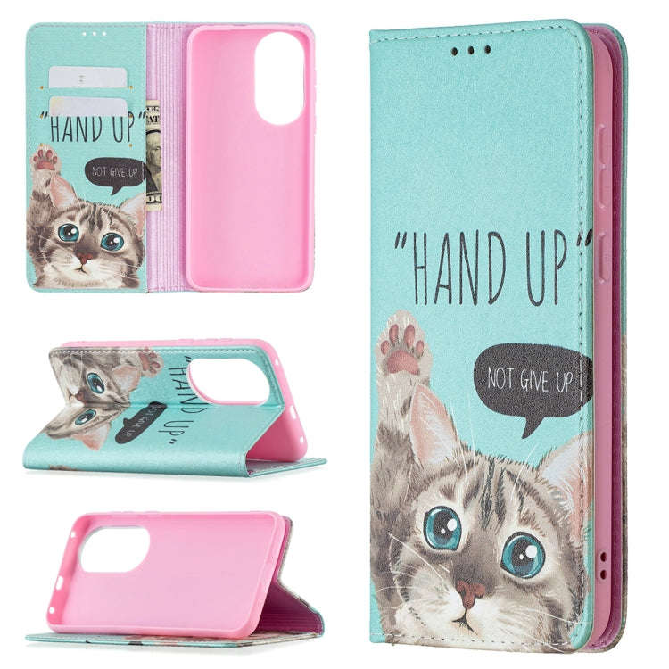 Colored Drawing Pattern Invisible Magnetic Horizontal Flip PU Leather Case with Holder & Card Slo...