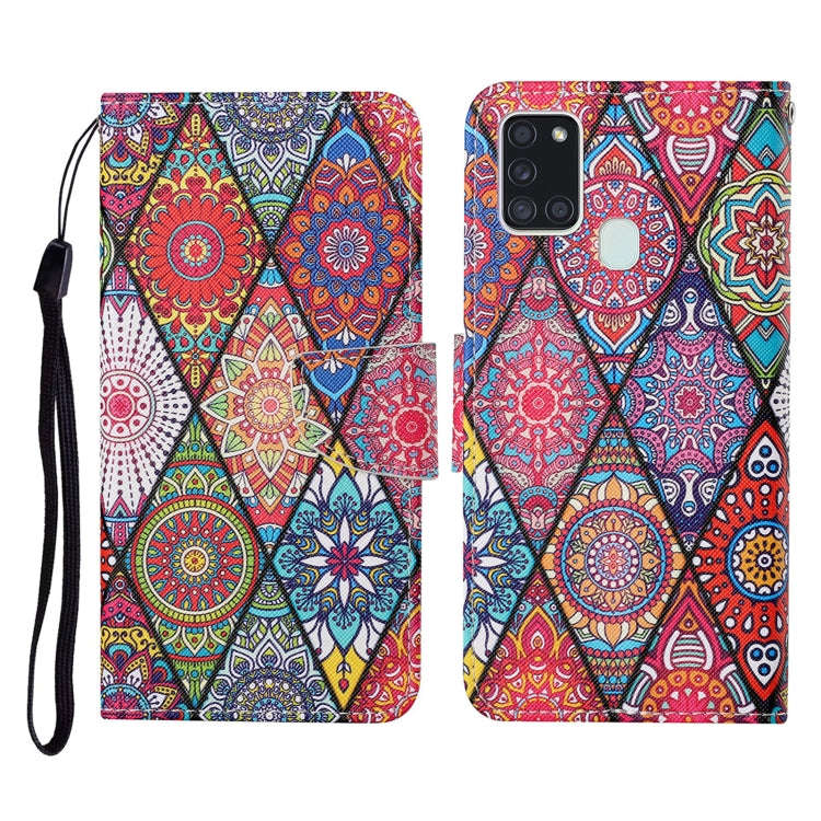 Colored Drawing Pattern Horizontal Flip Leather Case with Holder & Card Slots & Wallet & Lanyard,...