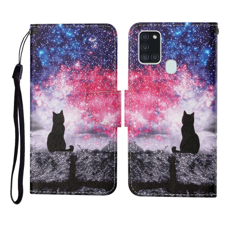 Colored Drawing Pattern Horizontal Flip Leather Case with Holder & Card Slots & Wallet & Lanyard,...