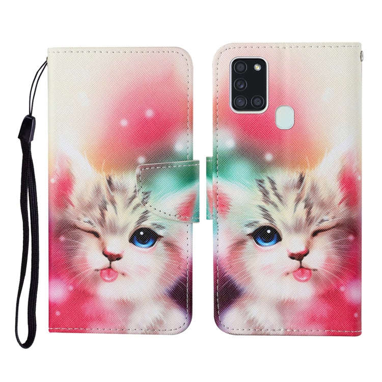 Colored Drawing Pattern Horizontal Flip Leather Case with Holder & Card Slots & Wallet & Lanyard,...