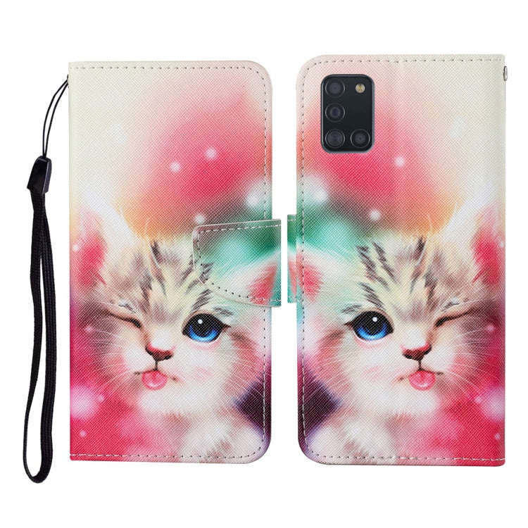 Colored Drawing Pattern Horizontal Flip Leather Case with Holder & Card Slots & Wallet & Lanyard,...