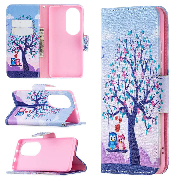 Colored Drawing Pattern Horizontal Flip Leather Case with Holder & Card Slots & Wallet, For Samsu...