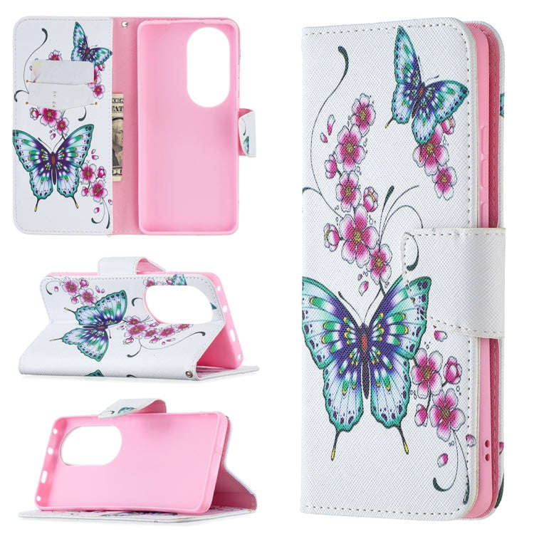 Colored Drawing Pattern Horizontal Flip Leather Case with Holder & Card Slots & Wallet, For Samsu...