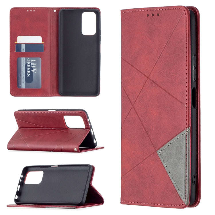 Rhombus Texture Horizontal Flip Magnetic Leather Case with Holder & Card Slots, For Xiaomi Redmi ...
