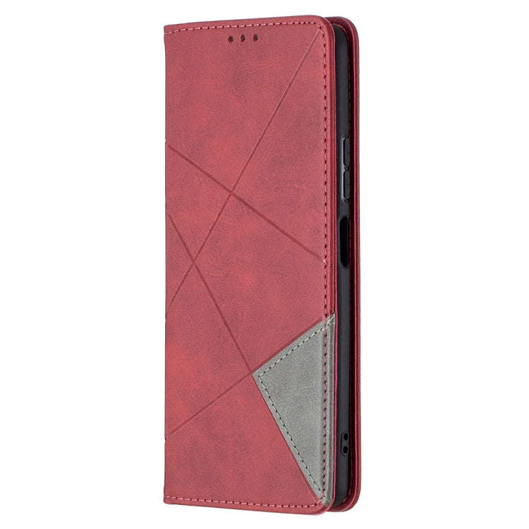 Rhombus Texture Horizontal Flip Magnetic Leather Case with Holder & Card Slots, For Xiaomi Redmi ...