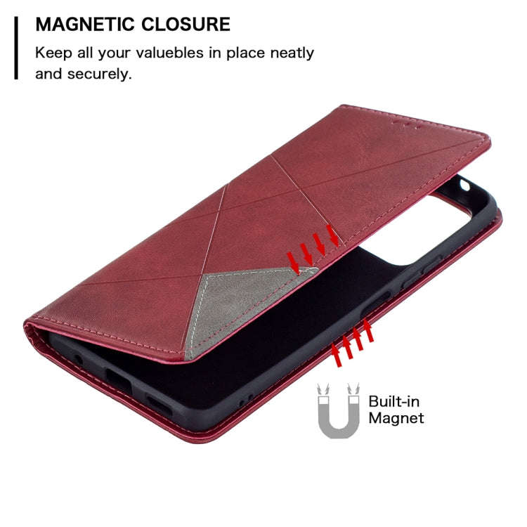 Rhombus Texture Horizontal Flip Magnetic Leather Case with Holder & Card Slots, For Xiaomi Redmi ...