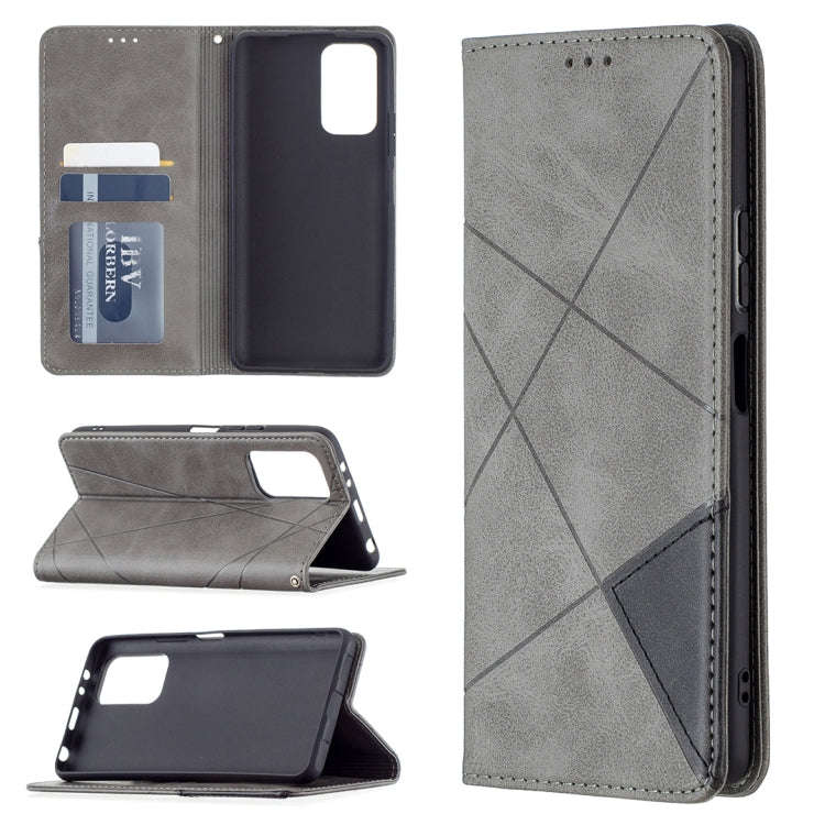 Rhombus Texture Horizontal Flip Magnetic Leather Case with Holder & Card Slots, For Xiaomi Redmi ...