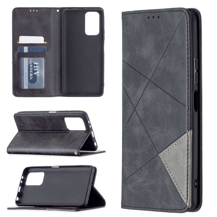 Rhombus Texture Horizontal Flip Magnetic Leather Case with Holder & Card Slots, For Xiaomi Redmi ...