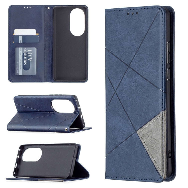 Rhombus Texture Horizontal Flip Magnetic Leather Case with Holder & Card Slots, For Xiaomi Redmi ...