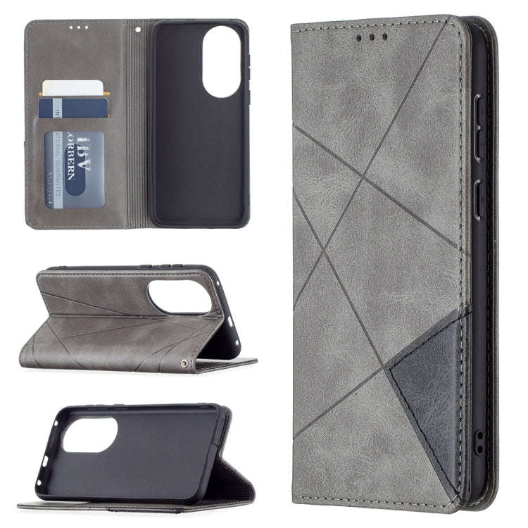 Rhombus Texture Horizontal Flip Magnetic Leather Case with Holder & Card Slots, For Xiaomi Redmi ...