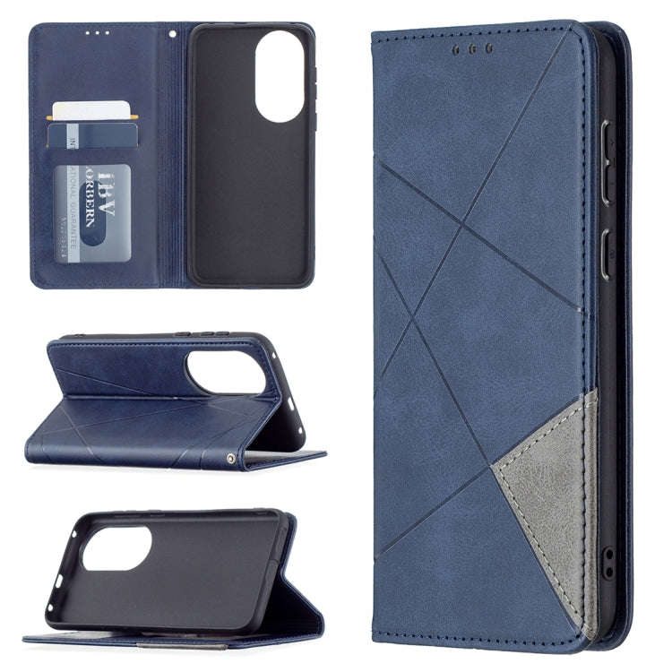 Rhombus Texture Horizontal Flip Magnetic Leather Case with Holder & Card Slots, For Xiaomi Redmi ...