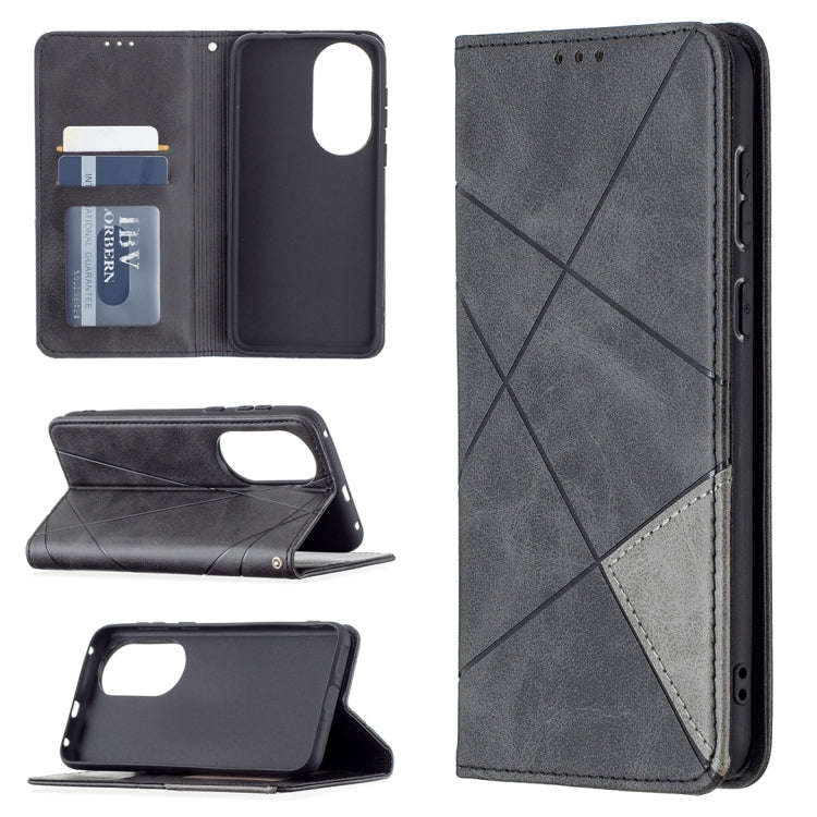 Rhombus Texture Horizontal Flip Magnetic Leather Case with Holder & Card Slots, For Xiaomi Redmi ...