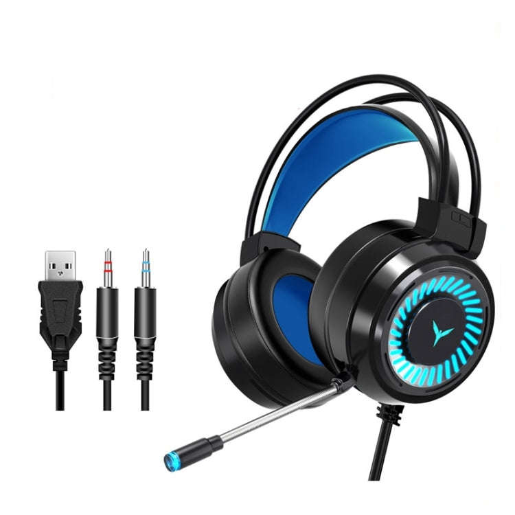 2 PCS G58 Head-Mounted Gaming Wired Headset with Microphone, Cable Length: about 2m, Black Single...