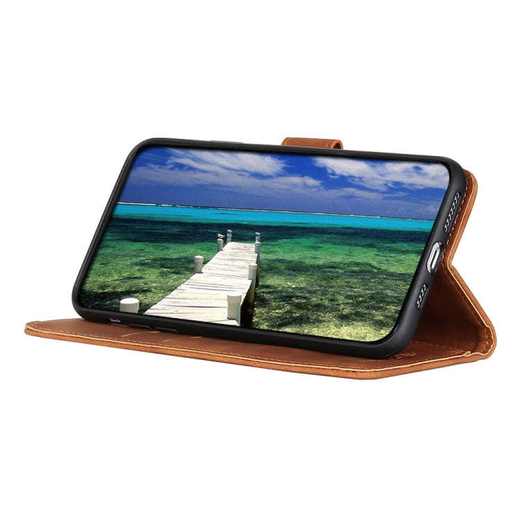 KHAZNEH Retro Texture PU + TPU Horizontal Flip Leather Case with Holder & Card Slots & Wallet, Fo...