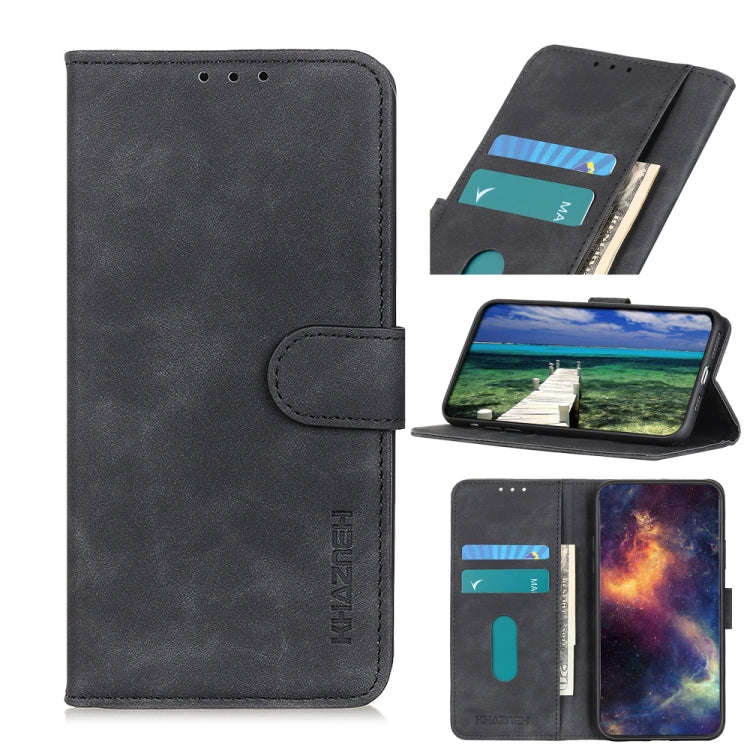 KHAZNEH Retro Texture PU + TPU Horizontal Flip Leather Case with Holder & Card Slots & Wallet, Fo...