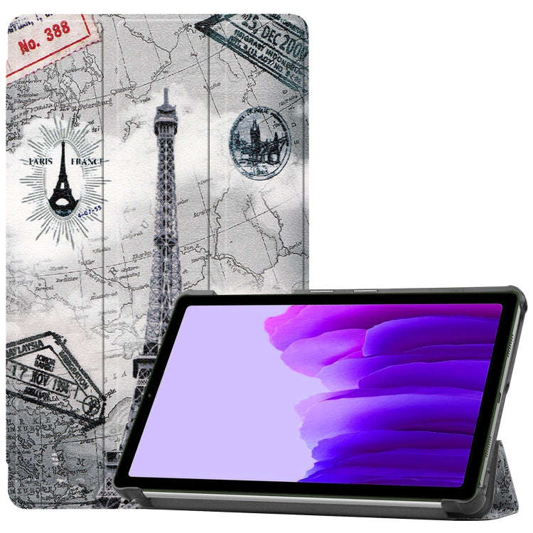 Colored Drawing Pattern Horizontal Flip Leather Case with Three-folding Holder, For Samsung Galax...